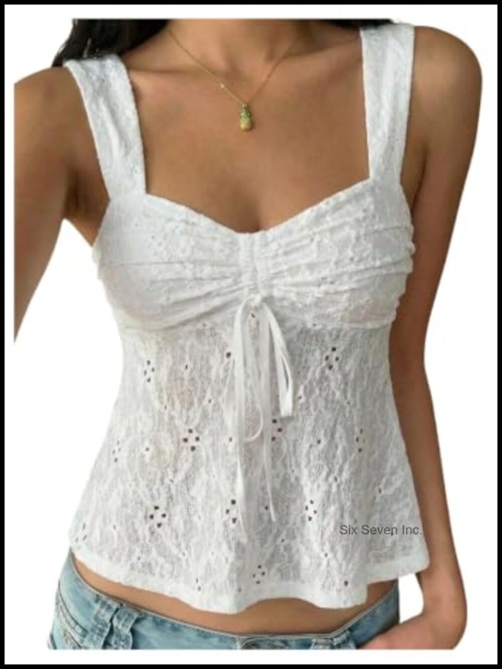 Striped Sweetheart Neck Tie Front Peplum Tank Top